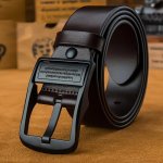 Fashionable Belt For Men Retro Buckle Belt Dual-sided Leather Belt Versatile Belt For Business