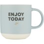 Clicks Newhone Chine Two Toned Colour Solgan Mug Blue