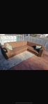 Brown L-shaped Couch