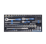 Socket Set Combination 3 8" & 1 2" Eva Foam
