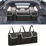 1PC 600D Oxford Cloth Car Trunk Storage Bag Car Seat Back Storage Bag Foldable Waterproof Storage Bag With 4 Pockets