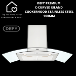 Defy Premium C-curved Island Cookerhood Stainless Steel - 900MM DCH323