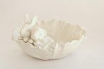 White Cabbage Bowl 2 Rabbits – 17X30X30CM