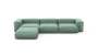 Four Module Chaise Sofa - Velvet - Mint - 377CM X 241CM