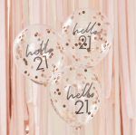 Hello 21" Confetti Balloons