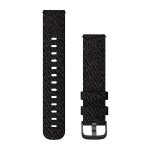 Garmin Quick Release Bands 20 Mm - Black Pepper Woven Nylon With Slate Hardware