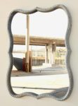 Blue & White Rectangular Shaped Mirror 79X54CM