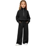 Rjognt Sets For Girls Outfit For 5-6 Toddler Boys Girls Half Zip 2 Piece Sweatsuits For Teens Kids Thumb Hole Sweatshirts And Jo