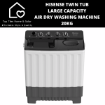 Hisense Twin Tub Large Capacity Air Dry Washing Machine - 20KG
