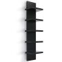 Homaterial 5 Tier Shelvesl Vertical Column Wall Decor Mount Floating Shelves For Bedrooms Living Rooms Natural Finish Wall Shelf Black