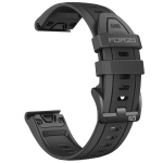 Elite 26MM Easyfit Two-tone Stripe Series Watch Strap For Garmin - Black black