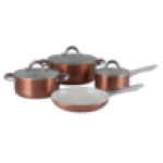 Aluminium Marble Ceramic Rose Cookware Set 7 Piece