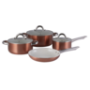 Aluminium Marble Ceramic Rose Cookware Set 7 Piece