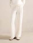 Tiana Wide Leg Track Pants - L Cream