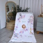 Fleece Blanket Lilac Safari Girl