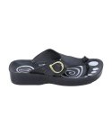 Ladies Aerosoft Buckle Detail Thong - 9 Black