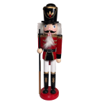 Nutcracker Wood 10X9X38CM - With Gun