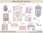 Cot Duvet Bedding Mural Sheep Cherry Blossom Set