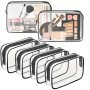 3PCS/SET Multipurpose Storage Transparent Cosmetic Bag Portable Travel Makeup Bags With Zipper Clear Toiletry Bag Cosmetic Makeup Bags Set Pvc Cosmetic Pouch For Airport