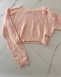 Earth Child Pink Knitted Crop Top Sweater 7Y