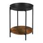 Camden Round 2-TIER Side End Table Black/brown