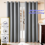 2-PANEL Blackout Curtains With Thermal Insulation Lining - Uv Protection Grommet Top For Easy Hanging - Perfect For Living Room Bedroom Kitchen Bathroom