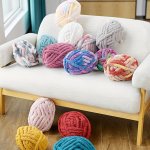 1PC Polyester 100.00% Yarn Super Thick Finger Thread For Crocheting And Knitting Scarf Blanket