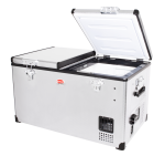 Snomaster - 66L Low Profile Dual Compartment Fridge freezer - Stainless Steel