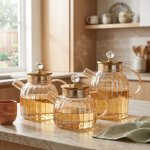 Elegant Large Capacity All-glass Tea Set