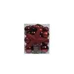 Baubles Oxblood Mix 33PSC 8CM