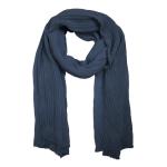 Denim Blue Crinkled Scarf