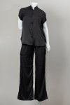 Black Short Sleeve Blouse - 32