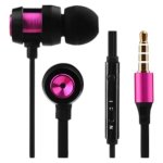 Volkano Metallic Earphones With MIC Purple 1.2M