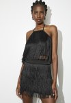 Fringed Halter Top - Black