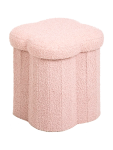 Pink Boucle Storage Seat - None Pink