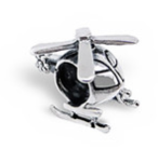 C126-C4172 - 925 Sterling Silver Helicopter European Charm Bead
