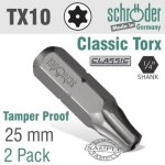 Torx Tamper Resist T10H 25 2CD