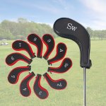 10PCS SET Golf Clubs Iron Head Covers With Zipper Golf Putter Protectors