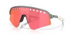Oakley Sutro Lite Sweep Matte Silver Blue Colorshift Prizm Trail Torch Sunglasses