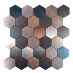 Mosaic Stick On Honeycomb Rose Gold