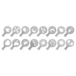16 Piece - Brew Art Cofffee Stencil Set - White