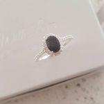Bev 925 Sterling Silver Jet Black Cz Ring - Size 6