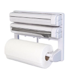 Ashomonline Kitchen Triple Paper Dispenser Aluminium Dispenser Case Holder