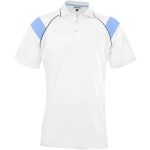 Mens Score Golf Shirt White Light Blue