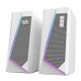 Redragon GS20 W Anvil 3 W 2.0 Rgb Stereo Desktop PC Speakers White