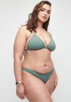 Cotton On Plus Refined High Side Brazilian Bikini Bottom - Dusty Khaki