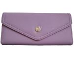 Fino Faux Leather Long Purse - Blue