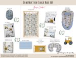 Cot Duvet Bedding Construction Cargo Blue Set