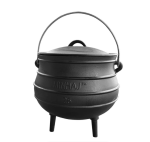 Minhaj – Cast Iron Potjie Pot Size 25 With 2 Silicone Gloves