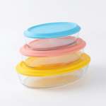 3 Piece Casserole Set Multicoloured